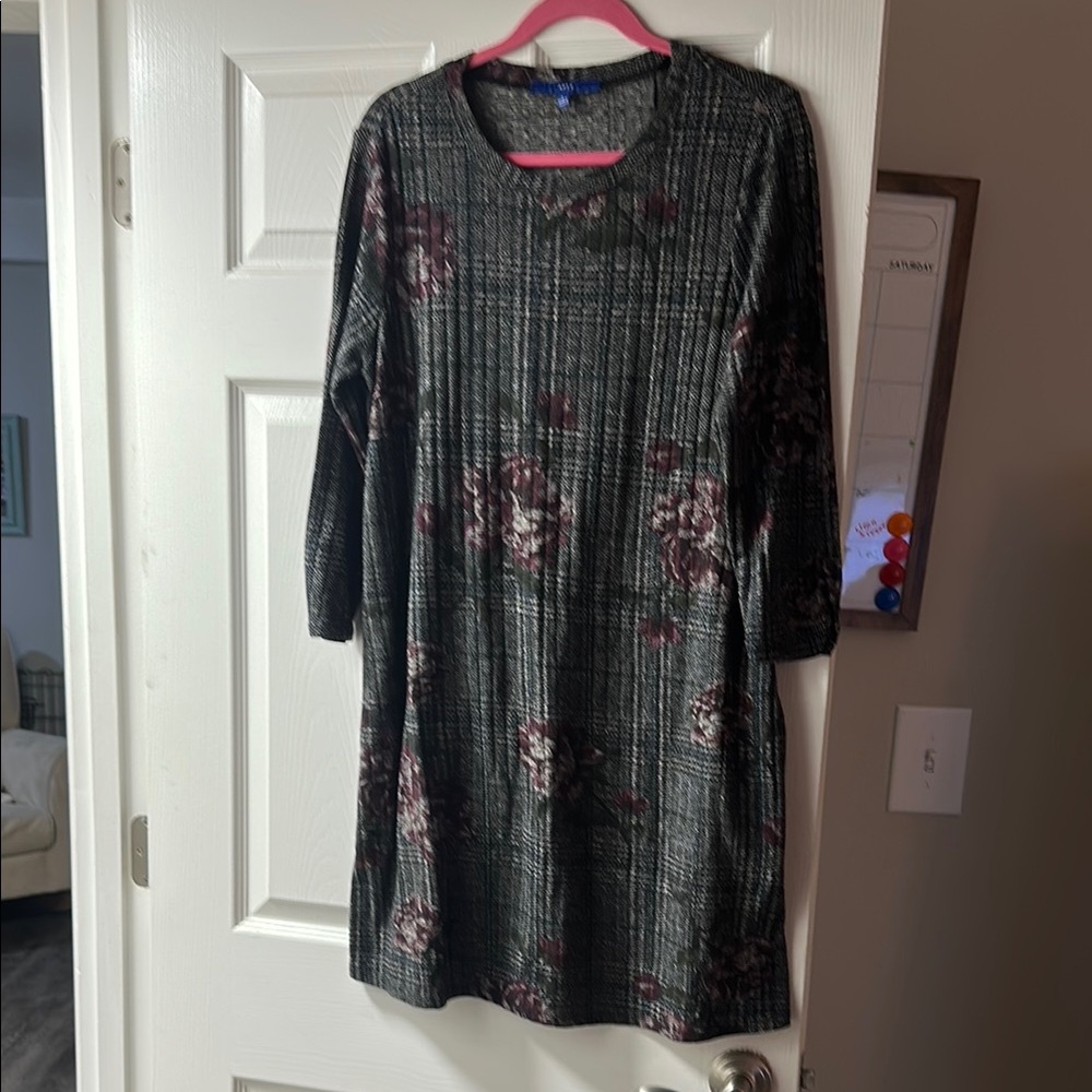 Floral Plaid Dress